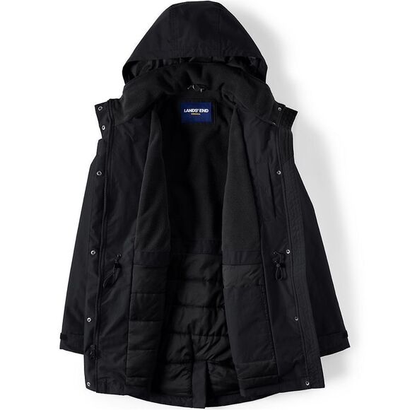 Lands End Coat squall five pocket adjustable insulated hooded waterproof Various - Picture 3 of 9